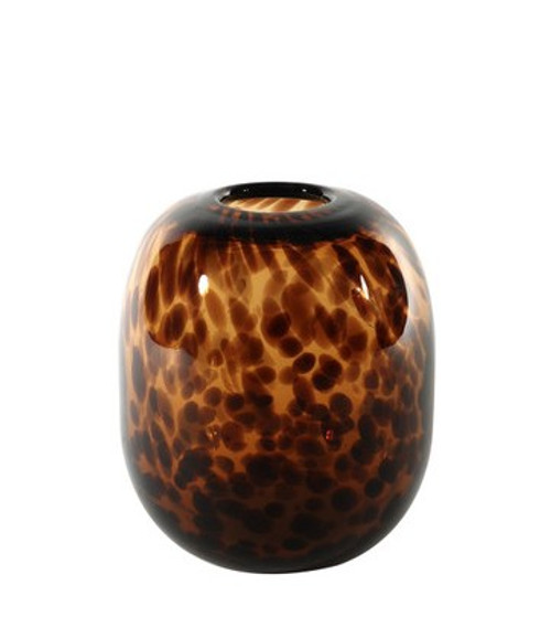 Arabella Ovoid Vase Mottled Brown (H14x12cm)