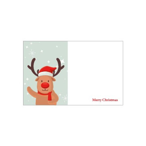 Small Card - Reindeer - Merry Christmas -Pk25