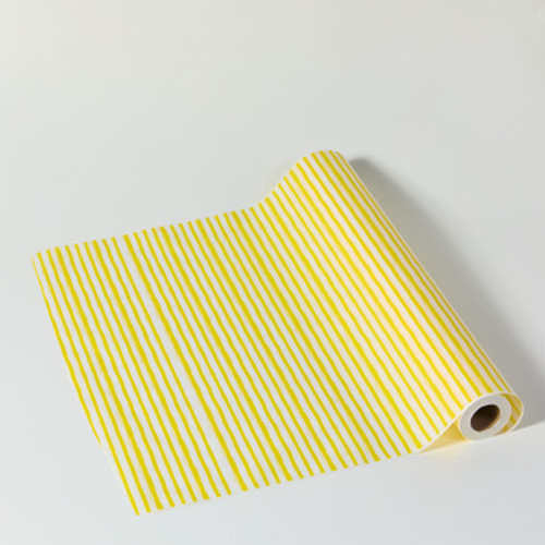 Yellow Striped Kraft Paper
