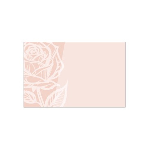 Small Card - Pale Pink with White Rose - no message - Pk25