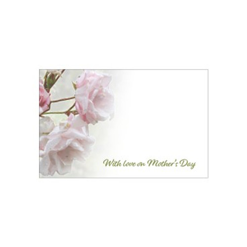 Small Card - With Love on Mother's Day - Pale Pink Roses - Pk25