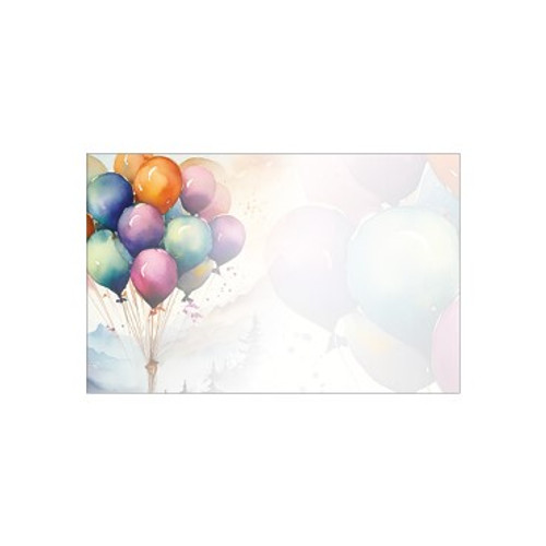 Small Card - No Message - Painted Balloons - PK25
