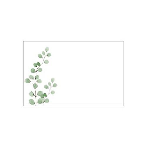 Small Card - No Message - Watercolour Eucalyptus - Pk25