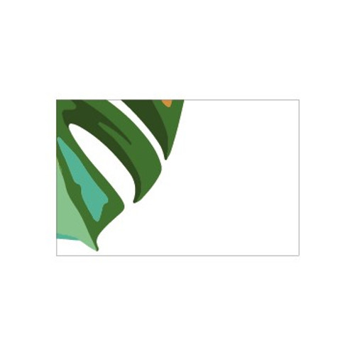 Small Card - No Message - Monstera Leaf Illustration - PK25