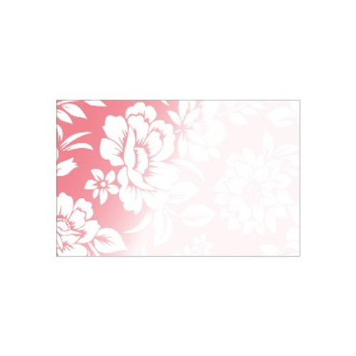 Small Card - No Message - Pink with White Flower Illustration - PK25