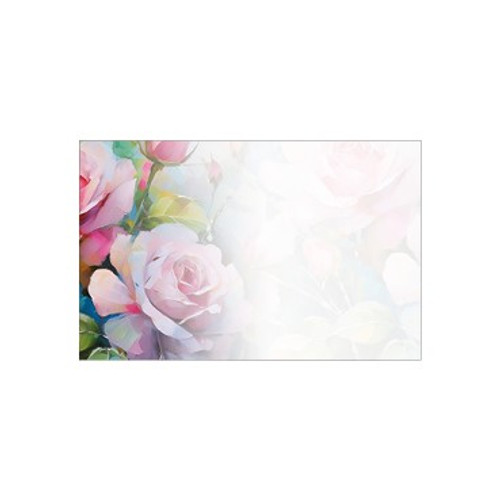 Small Card - No Message - Pastel Pink Rose Painting - PK25