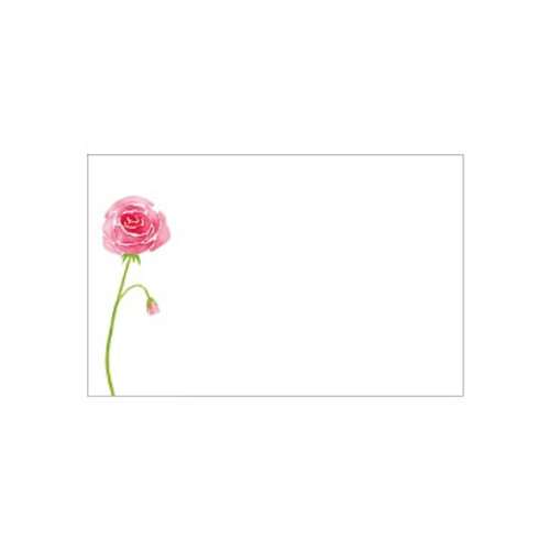 Small Card - No Message - Watercolour Pink Rose - PK25