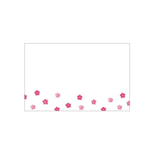 Small Card - No Message - Watercolour Small Pink Flowers - PK25