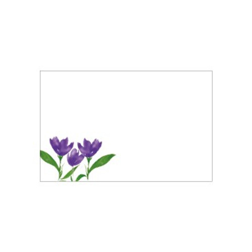 Small Card - No Message - Watercolour Purple Crocus - PK25