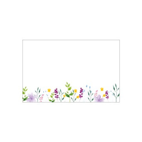 Small Card - No Message - Watercolour Wild Flowers - PK25