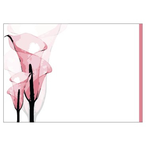 Large Card - No Message - Pink Calla Lily Illustration - PK6