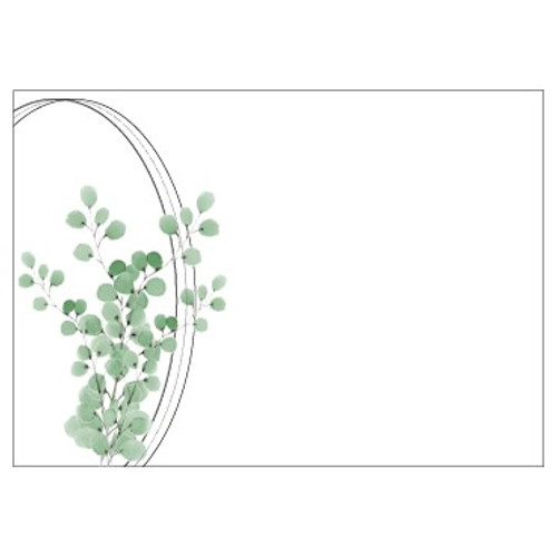 Large Card - No Message - Watercolour Eucalyptus Frame - PK6