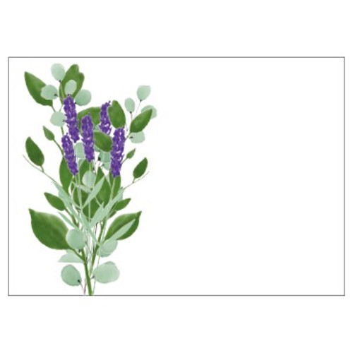 Large Card - No Message - Watercolour Lavender Bunch - PK6