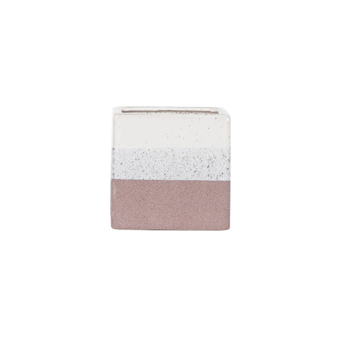 Hortus Bordeaux Stoneware Cube - Pink (W12.5 x H12.5cm)