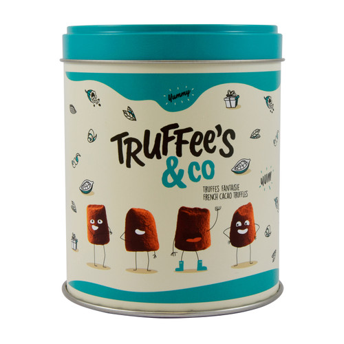 Truffles & Co Original Cocoa Dusted Truffles in Blue design Tin