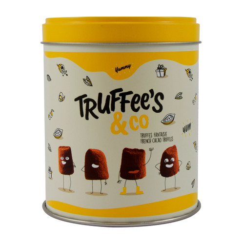 Truffles & Co Original Cocoa Dusted Truffles in Yellow design Tin