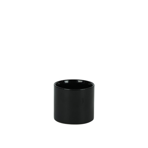 Hortus Sofia Ceramic Pot - Glossy Black (Dia 8 x 7cm)