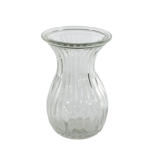 Harper Fluted Flare Top Vase - Clear (9 x H14cm)