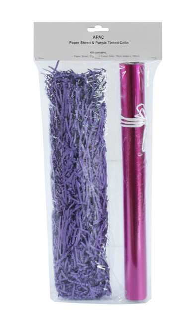 Purple Shred/Cello Hamper Kit Purple Shred/Cello Hamper Kit