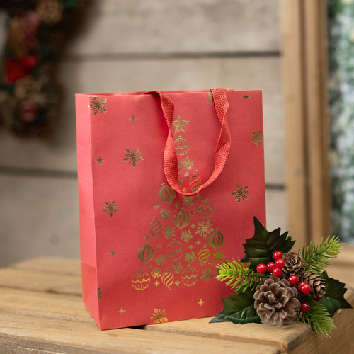Red Christmas Gift Bag (18cm x 23cm H)