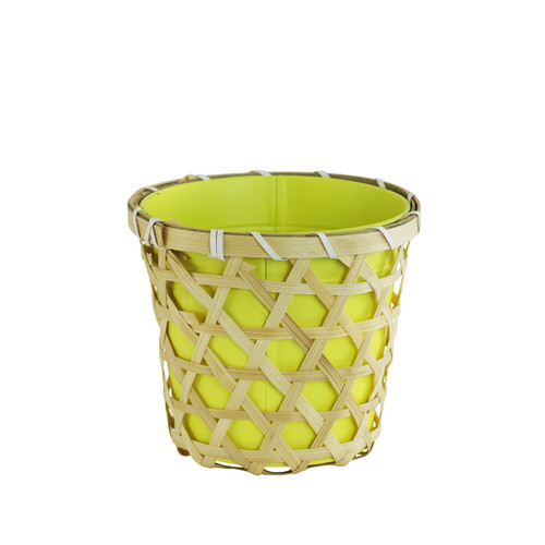 13cm Yellow Wicker Basket