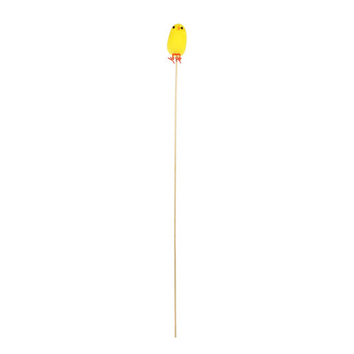 6cm Chick on 50cm Wooden Stick - 6 per bag