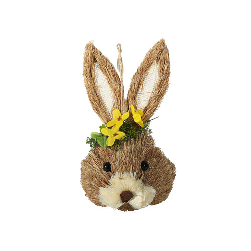 Rabbit Head  -Yellow Flowers  - Hanging Decoration