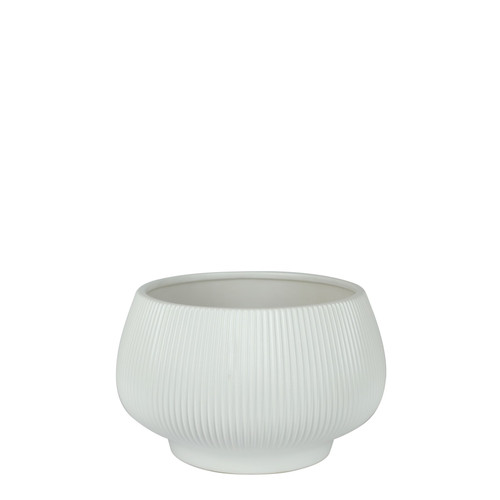 Hortus Belgrade Ceramic Bowl Matt White - Dia 24 x H18cm