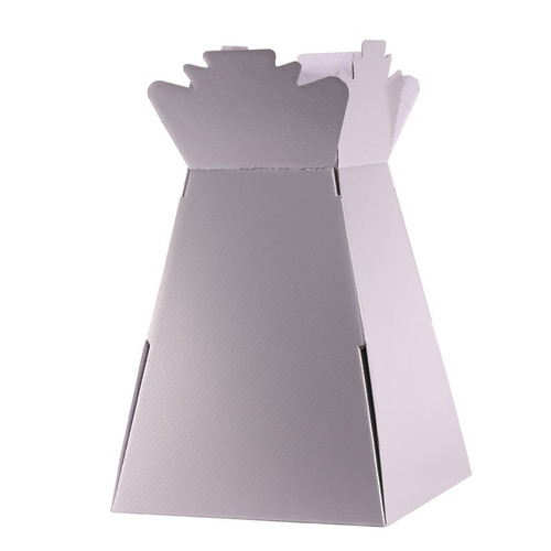 Large Metallic Silver Living Vase (30 pack) (33.5cm x 20.5cm x 11.5cm)