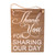 Thank you for Sharing Our Day Hanging Sign (40cm H x 30cm W)