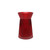 Ribbed Vase with Wide Neck - Red - H20cm