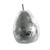 Metallic Pear Hanging Decoration - Silver 10cm
