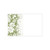 Small Card - No Message - Green with White Flower Illustration - PK25