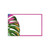 Small Card - No Message - Monstera Leaf/Pink Border Illustration - Pk25