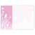 Large Card - No Message - Pink with White Wild Flower Illustration - PK6