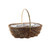 Oval Split Willow Basket Handle and Liner Natural 31x22x10cm