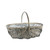 Oval Split Willow Basket Handle and Liner Grey 37x27x13cm