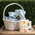 White Oval Basket with handle