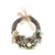 37cm Xmas Half Wreath with Snowy Tipped Bird & Cones