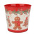 Metal Planter - Gingerbread Man Design Dia16 x H15.5cm