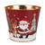 MetalPlanter - Santa & Rudolph Design Dia16 x H15.5cm