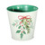 Metal Planter - Holly Spray Design Dia16 x H15.5cm