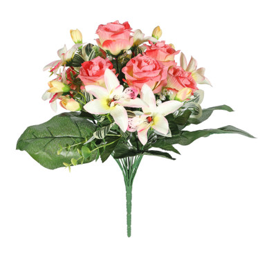 Pembroke Leafy Rose and Orchid Bunch - Pink - Interflora Marketplace