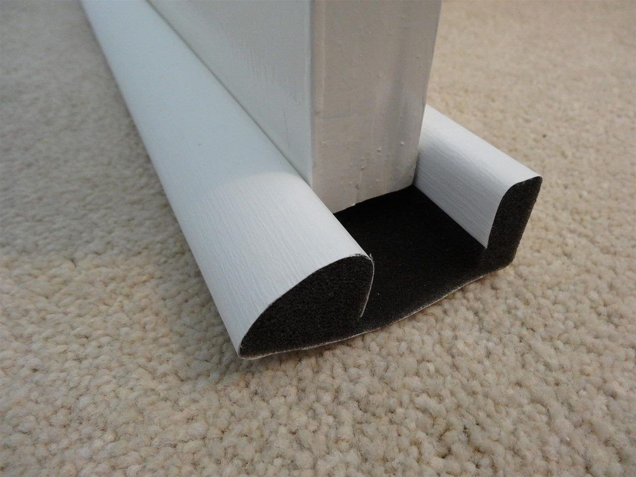 Stormguard Aluminium Draught Excluder Rubber Bottom Door Seal Strip