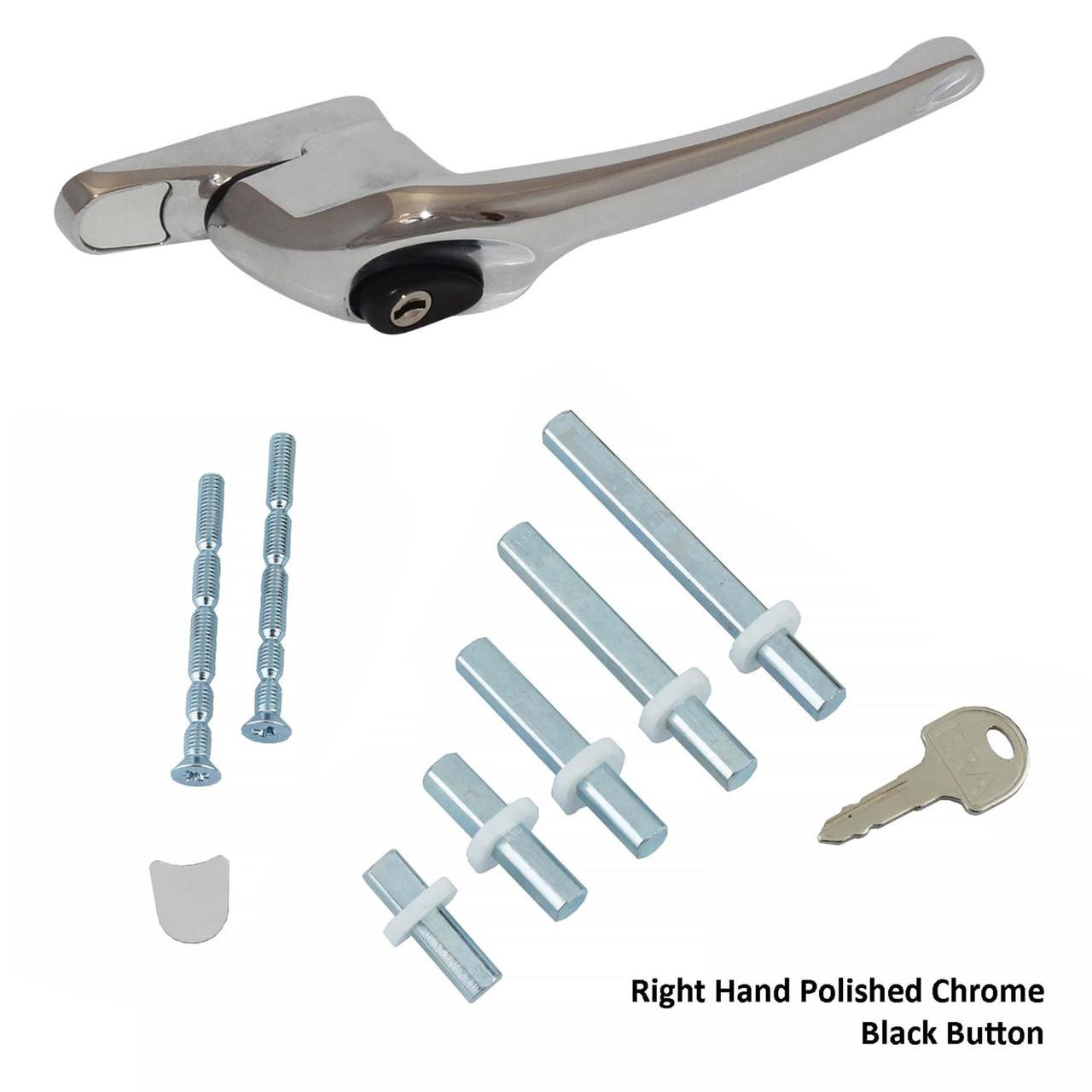 UPVC Universal Cranked Window Handle 9mm 15mm 30mm 43mm 55mm Spindle L - UPVCSTORE