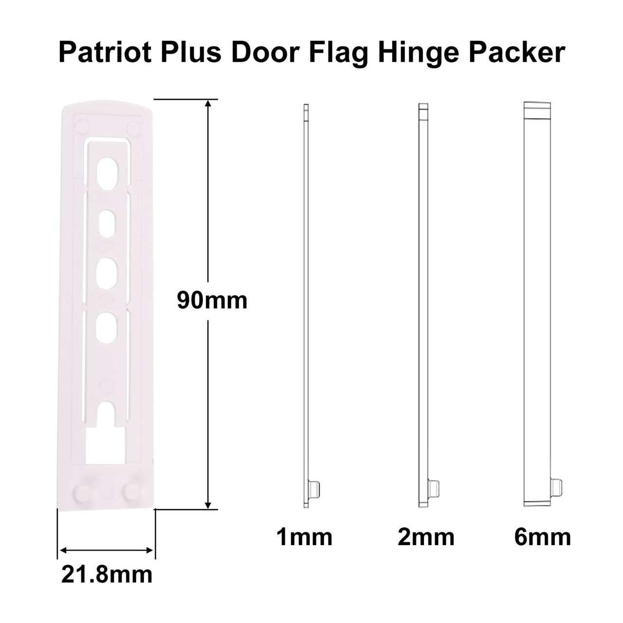 3 x Trojan Patriot Plus Door Flag Hinge Packers - JCP Hardware
