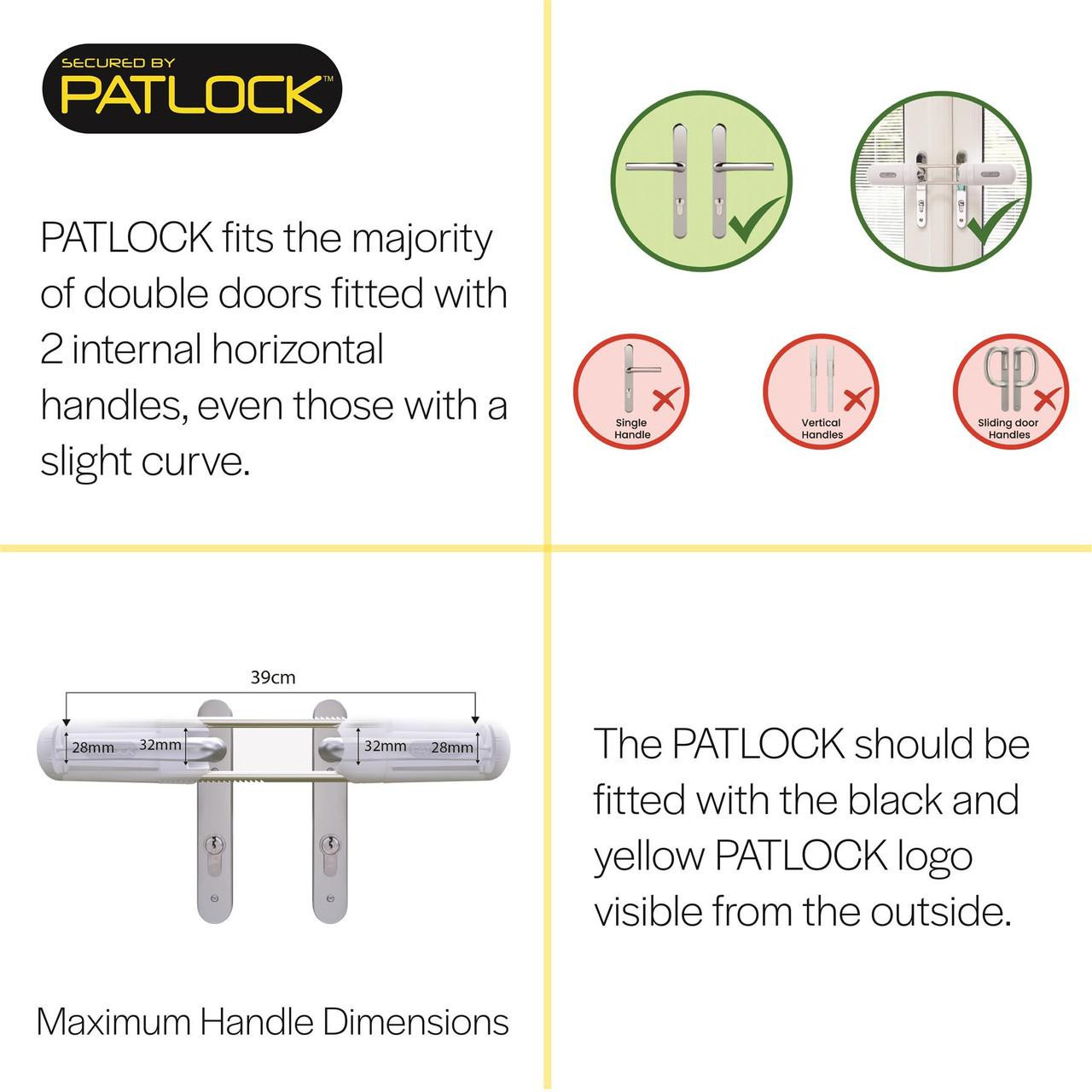 thumbnail image 2 of Sihnman Patio French Door Lock Hardware For Patio Door Lock Security... 2 of 7