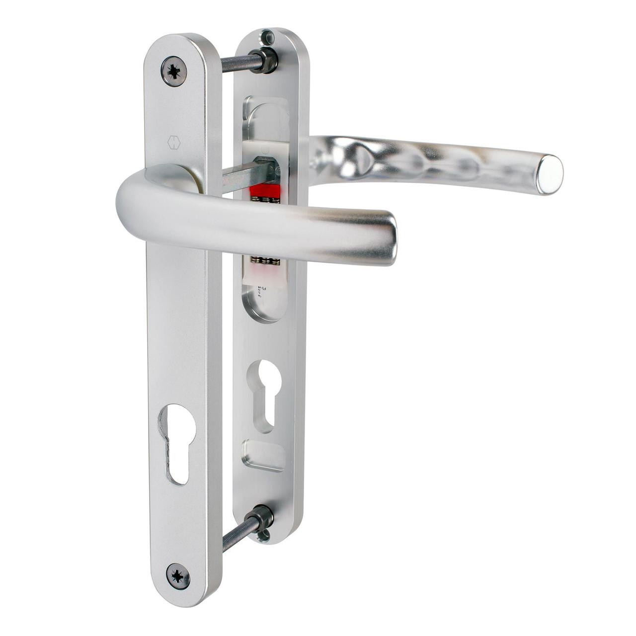 武蔵 sp Hoppe Tokyo UPVC Door Handle Pair 92mm PZ 203mm Fixings - JCP Hardware