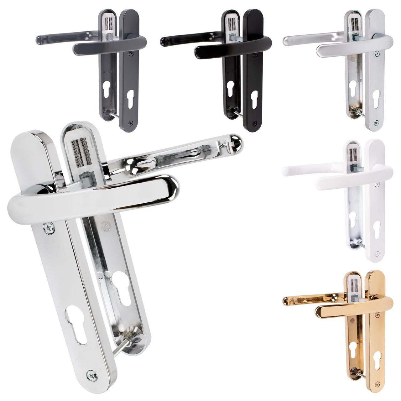 TSS UPVC Door Handle Pair 92mm PZ 122mm Fixings - JCP Hardware