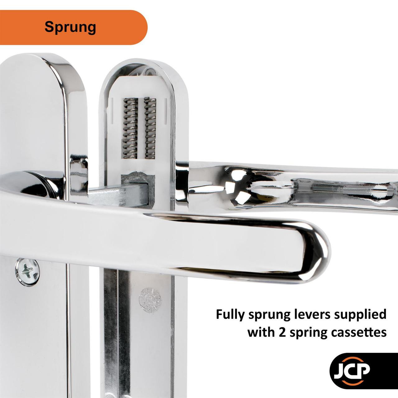 NAKAZAWA TSS UPVC Door Handle Pair 92mm PZ 122mm Fixings - JCP Hardware